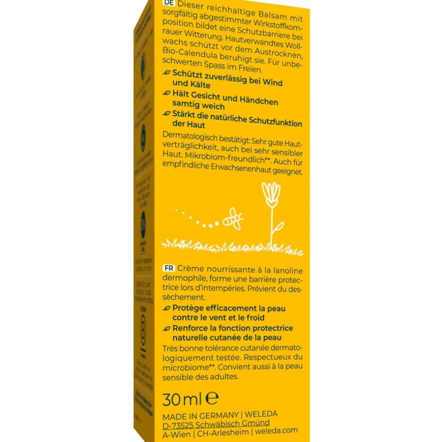 Calendula Weer & Wind Balsem, Intensieve bescherming voor de tere gezichtshuid & kleine handen