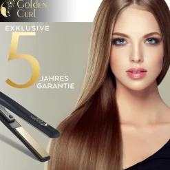 De gouden straightener met titanium platen