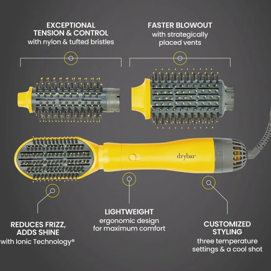 De Triple Shot Verwisselbare Föhnborstel