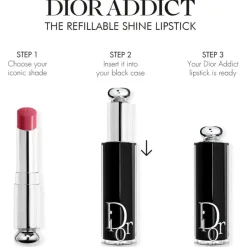 Dior Addict Refill, Glanzende Lipstick Navulling - 90% Ingrediënten van Natuurlijke Oorsprong