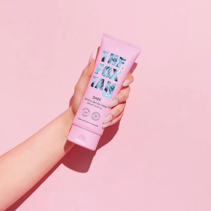 Donkere zelfbruinende crème tropisch