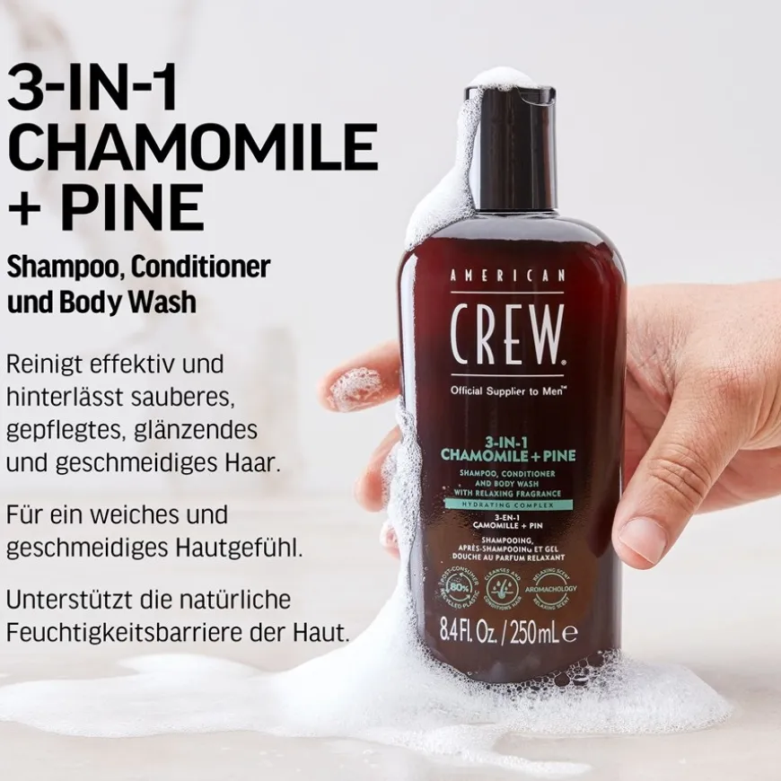 3-in-1 Chamomile + Pine Shampoo, Conditioner and Body Wash
