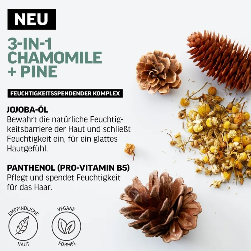 3-in-1 Chamomile + Pine Shampoo, Conditioner and Body Wash