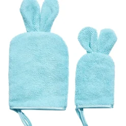 Kids Face & Body Wash Gloves Blue, Kinderen