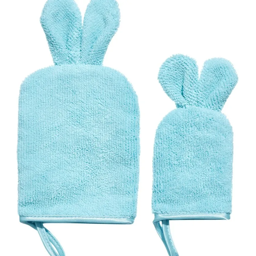 Kids Face & Body Wash Gloves Blue, Kinderen