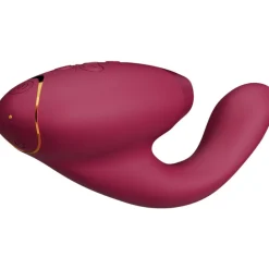 Luxe dubbele stimulator met Pleasure Air-technologie voor de clitoris en vibratie voor de G-Spot, Boradeaux