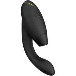 Luxe dubbele stimulator met Pleasure Air-technologie voor de clitoris en vibratie voor de G-Spot, Zwart