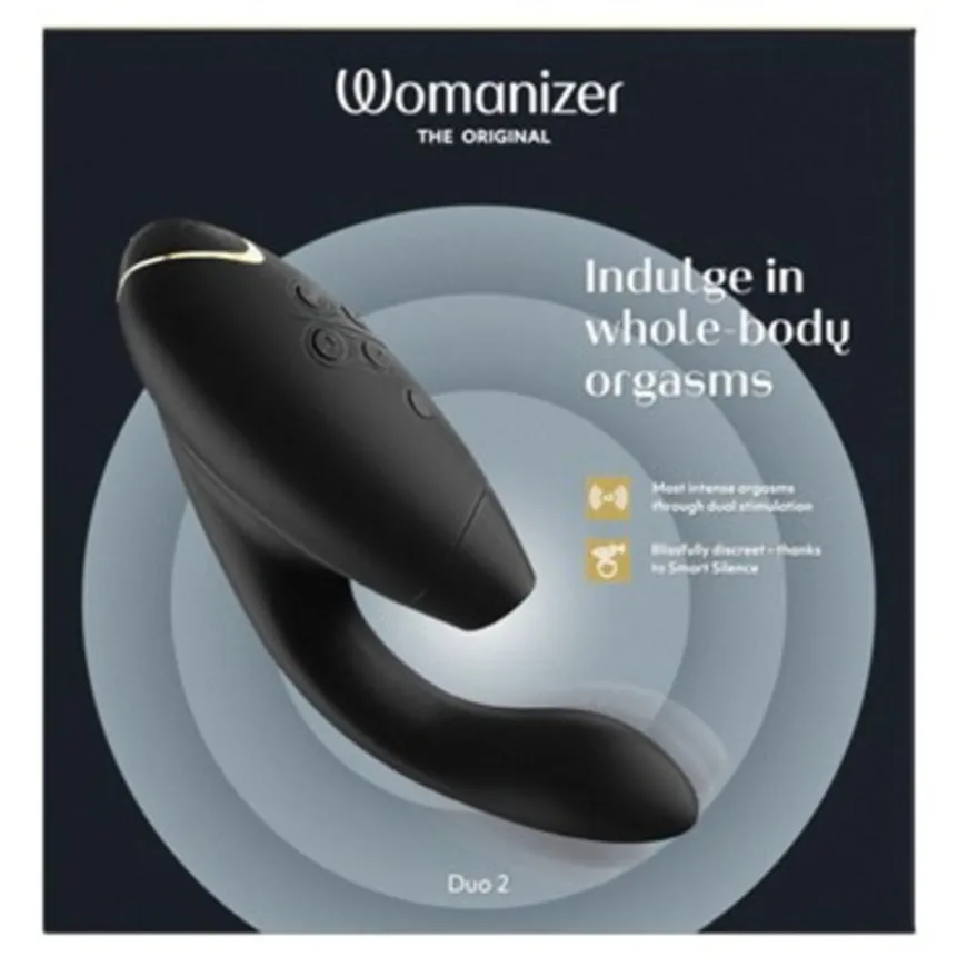 Luxe dubbele stimulator met Pleasure Air-technologie voor de clitoris en vibratie voor de G-Spot, Zwart