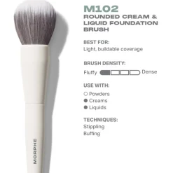 M102 Rounded Cream & Liquid Foundation Brush