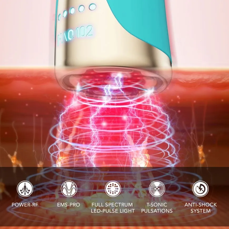 Met EMS, RF en LED-lichttherapie, Topaz