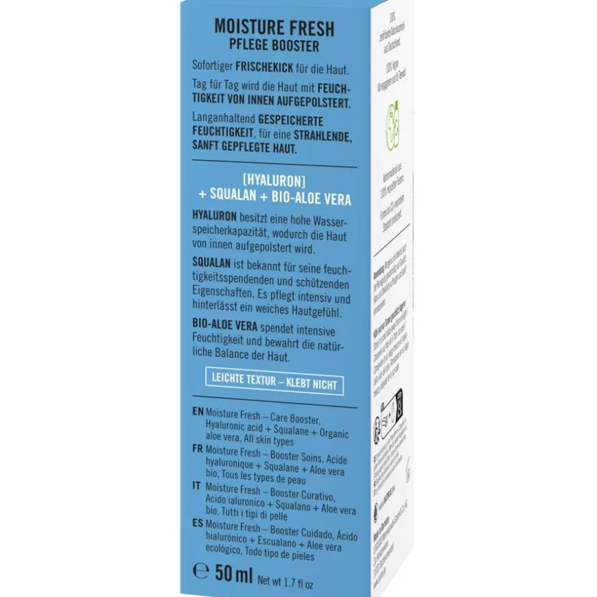Moisture Fresh care booster met hyaluronzuur, squalaan & organische aloë vera