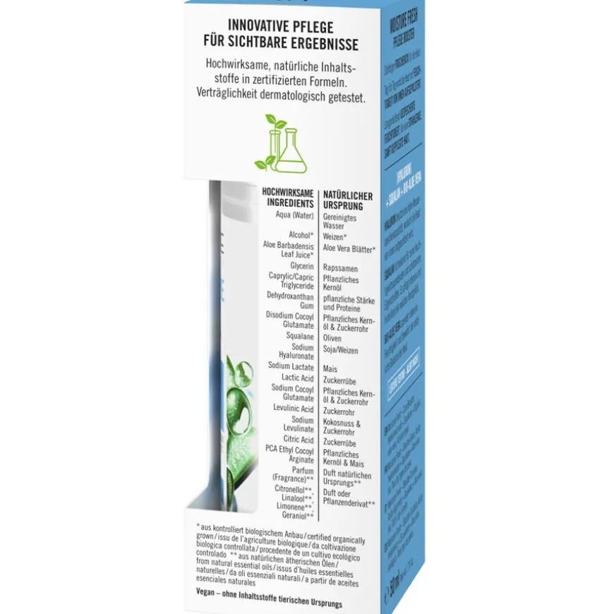 Moisture Fresh care booster met hyaluronzuur, squalaan & organische aloë vera