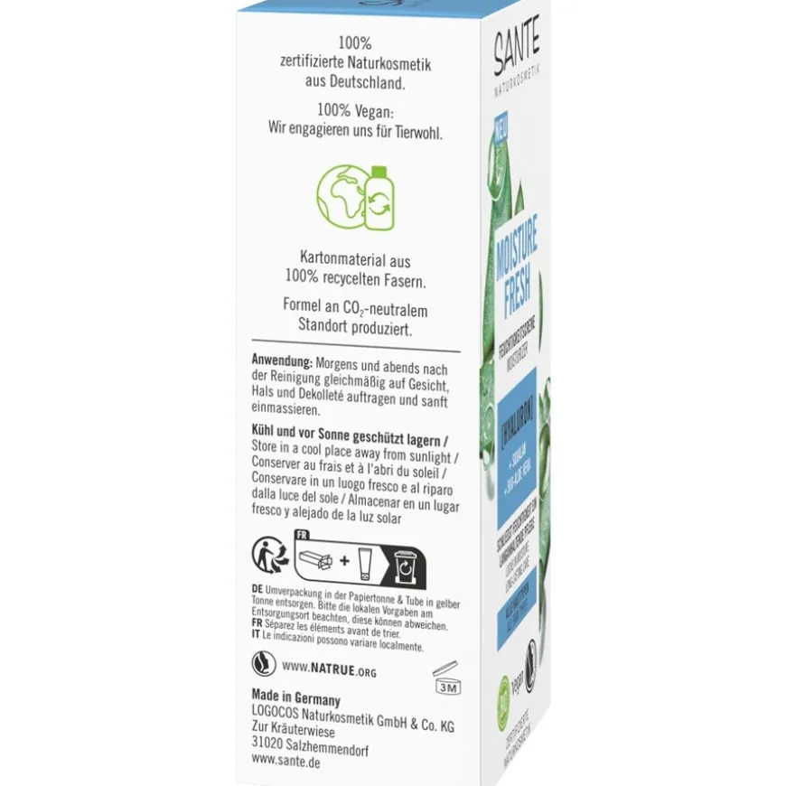 Moisture Fresh vochtinbrengende crème met hyaluronzuur, squalaan & biologische aloë vera