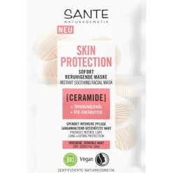 Skin Protection Instant Soothing Mask met ceramiden, druivenpitolie & organische sheaboter