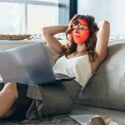 Slim siliconen led-gezichtsmasker voor lichttherapie gemaakt van siliconen