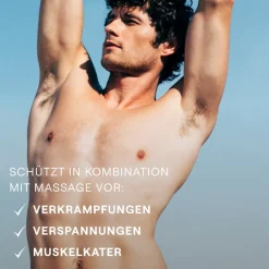Sport Massageolie Arnica, De massage stimuleert de bloedsomloop, verwarmt en versoepelt de spieren